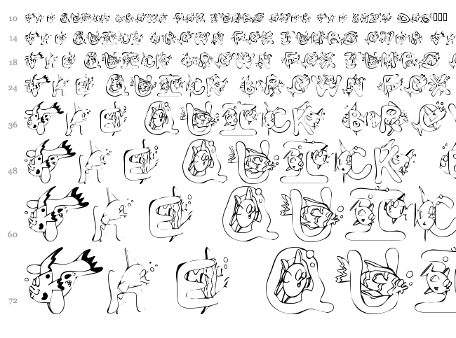KR Seems Fishy To Me font waterfall